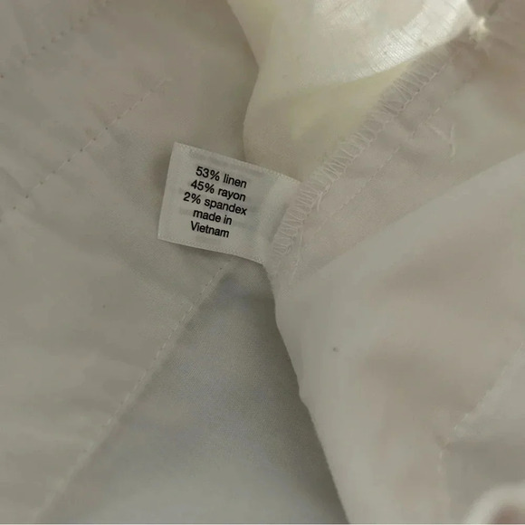 NWT Lane Bryant | Soft Linen Blend Wide Leg‎ Pant in White Cream Flowy Beachy 14 - Picture 10 of 12